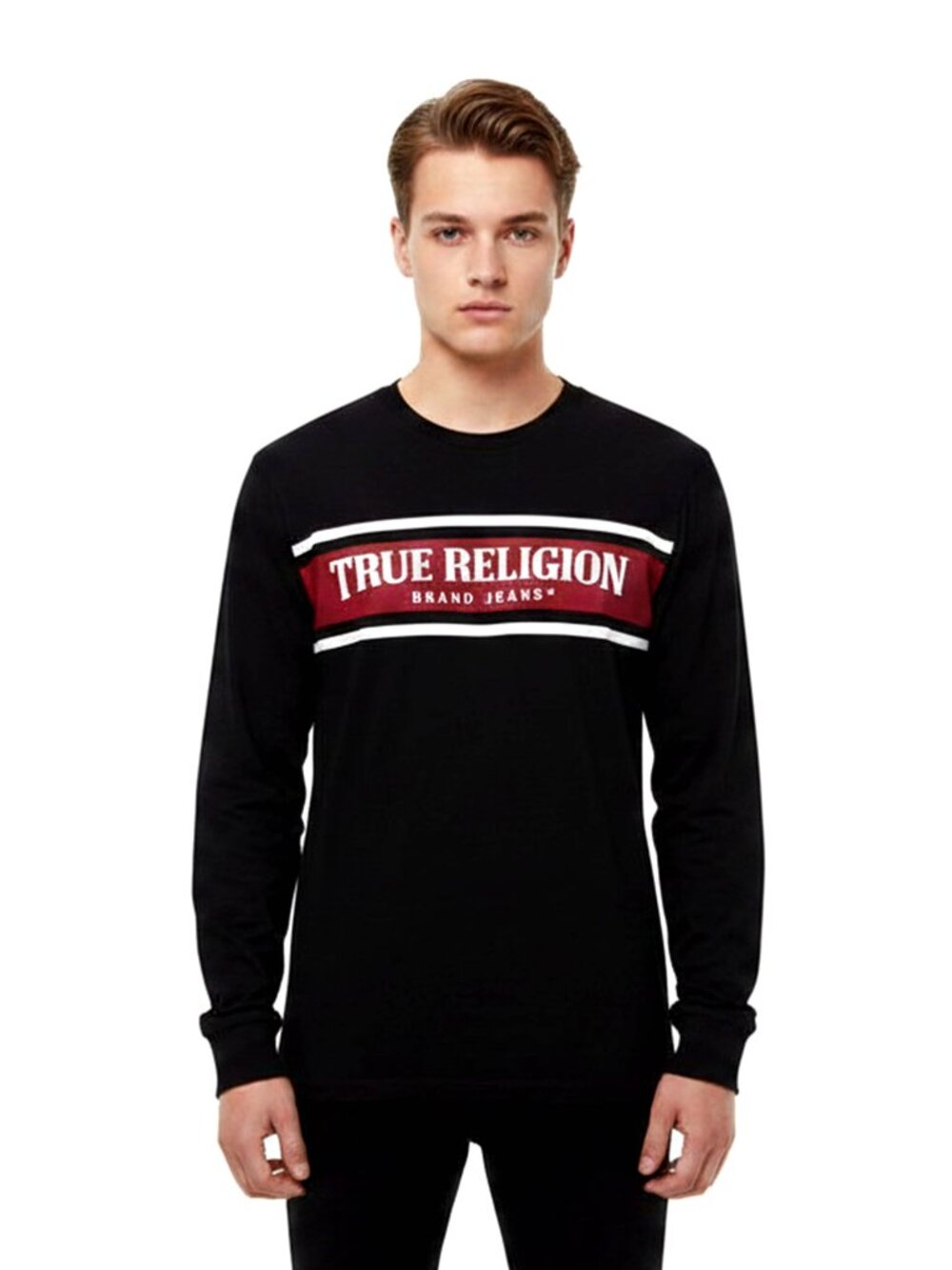 True Religion Shirt, Long Sleeve Tee, Men's Graphic Shirt, Streetwear Shirt, Cot